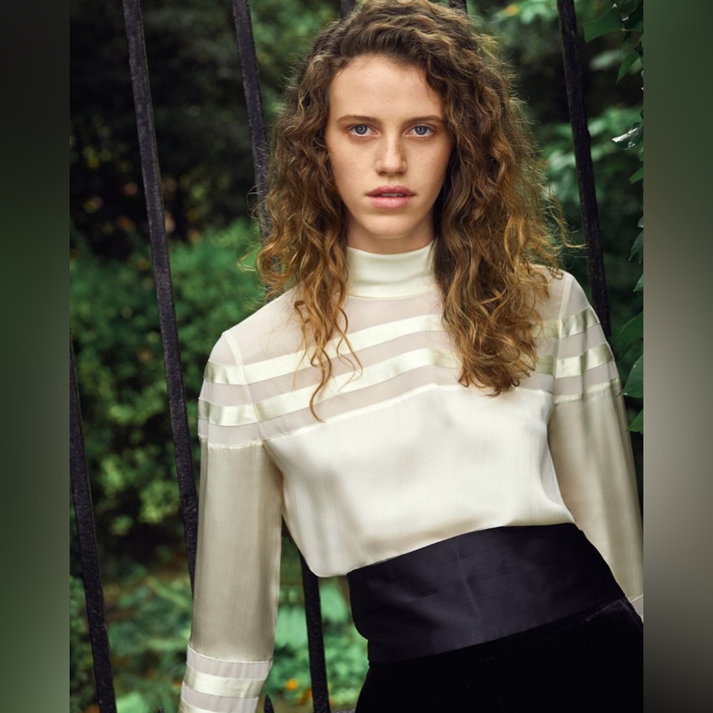 NWT Massimo Dutti Ivory Silk Blouse
